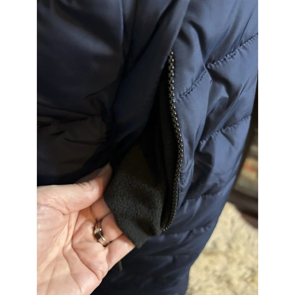 LUXURY Designer Robert Graham Blue Quilted Parka Puffer Jacket Sz Small  $498